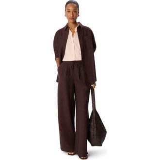 Whistles Nicola Textured Shirt in Pale Pink at Nordstrom, Size 10