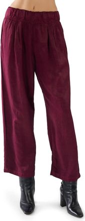 Les Tien Penny Pleat Front Pant In Bordeaux