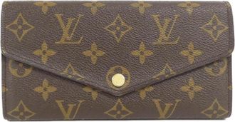 Louis Vuitton Monogram Marron Coated Canvas Long Wallet (Bi-Fold) (Pre-Owned)