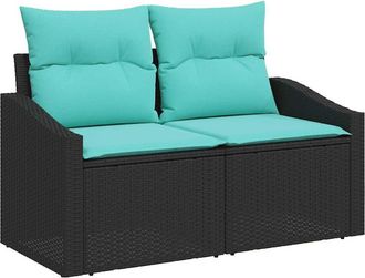 vidaXL Sof&aacute; De Jard&iacute;n Gris 123 X 62 X 69cm Rat&aacute;n Sint&eacute;tico Vidaxl