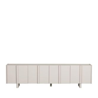 Woood Mueble de TV 4 puertas de madera L200cm - Gris claro