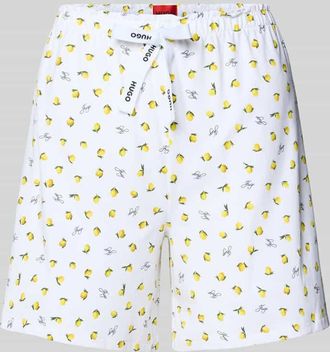 HUGO BOSS Regular Fit Pyjama Shorts aus Modal-Mix mit Baumwoll-Anteil in Weiss, Gr&ouml;&szlig;e XL