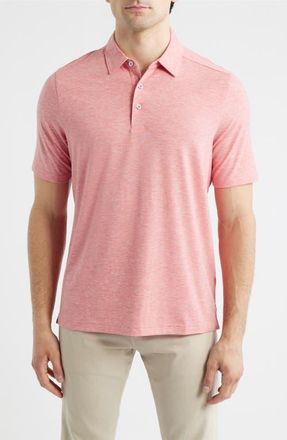 Johnston & Murphy XC+ Apex Performance Polo in Coral Heather at Nordstrom, Size Xxx-Large