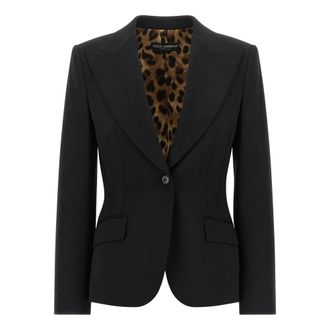 Dolce & Gabbana Chaqueta Turlington de un solo bot&oacute;n - Jackets - Mujer - Negro - S