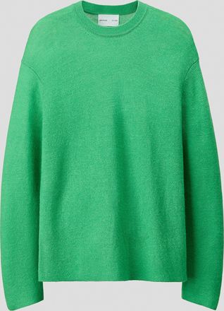 H&M L&auml;ssiger Pullover aus Wollgemisch in Linksstrick - Knallgr&uuml;n