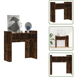 vidaXL Tavolino in legno - vidaXL Tavolino Consolle Rovere Fumo 100x35x90 cm in Legno Multistrato - Tavolino Rovere Fumo