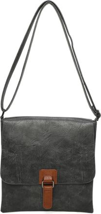 Generic Womens Vegan Leather Crossbody Bag, Satchel Bag, Flap Closure with Buckle (D.Grey)