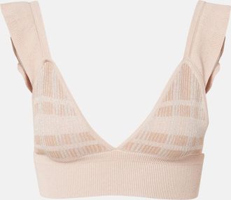 Bananhot Top Petra a quadri in maglia a coste