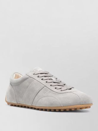 Tod's low top sneakers silk suede nylon rubber