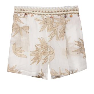 PHO Firenze Ramie Bermuda Shorts - female - PHO Firenze - Casual Shorts - Beige - M - Shorts