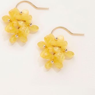 Fat Face FatFace Yellow Flower Cluster Earrings