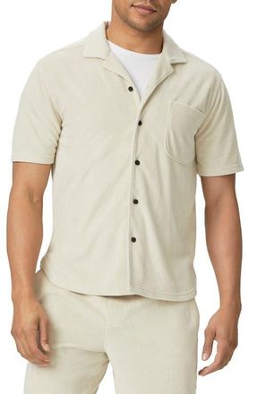Paige Colvin Terry Cloth Camp Shirt in Macadamia at Nordstrom, Size Small