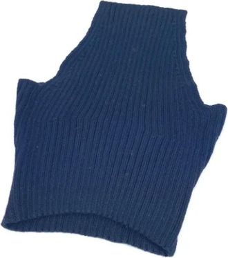Prada Pre-owned Nekwarmer - unisex - Vintage Accessoires - Blauw - ONE Size - Wol - Vintage