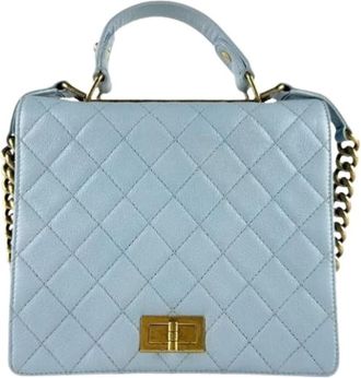 Chanel Pre-owned Handbags, female, Blue, Size: ONE SIZE Pre-owned Vintage Shoulder Bag