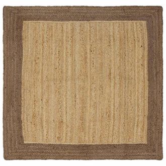 vidaXL Alfombras De &Aacute;rea Gris 120 X 120 Cm Yute Vidaxl
