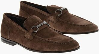 Corneliani Suede Bit Loafers With Leather Sole size 39