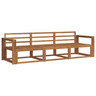 vidaXL Conjunto De Sof&aacute;s De Exterior 3 Pcs Natural Vidaxl