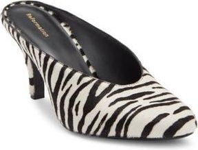 Reformation Xyler Mule in Zebra Haircalf at Nordstrom Rack, Size 6.5