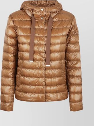 Herno quilted hooded jacket drawstring detail