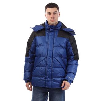 Crosshatch Heren Camptor jas met panelen (Blauw)