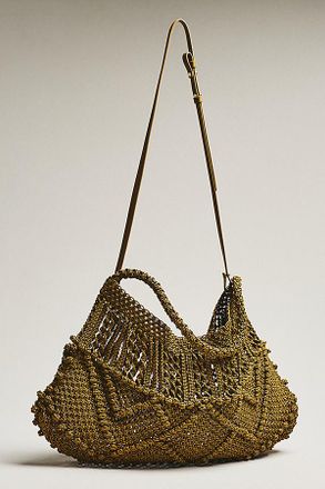 Alemais Macram&eacute; Maxi Crescent Tote