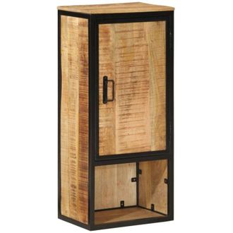 vidaXL Mueble De Ba&ntilde;o Madera Maciza De Mango Y Hierro 40x27x90 Cm Vidaxl