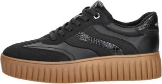 Marco Tozzi Sneakers Laag - Dames - Sneakers - Zwart - 41 EU - Schoenen