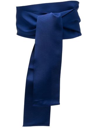 Sara Roka self-tie grosgrain belt - Blue