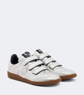 Isabel Marant Zapatillas Beth de piel metalizada