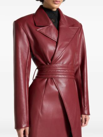 Mani&egrave;re De Voir Malya detachable-belt coat - Red
