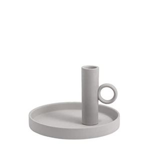 Storefactory Kerzenhalter, Kerzenst&auml;nder - Linde - Keramik - Farbe: wei&szlig; - (&Oslash;xH) 16 x 11 cm