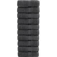 OEM Toallas De Mano Premium Solund, Juego De 10, Color Antracita, 30 X 50 Cm, 600 G/m&sup2; - Crezuo