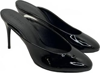 Schutz Womens Geraldine Leather Heels In Black
