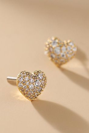 Nadri Gifted Pav&eacute; Crystal Heart Earrings