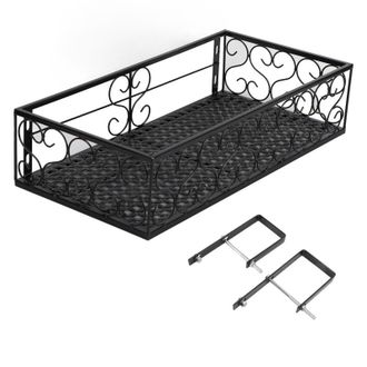 OEM Soporte Colgante Para Plantas, Estante De Hierro Forjado Para Balc&oacute;n, Compatible Con Barandillas De 6,5 Cm