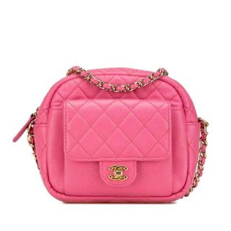 Chanel Pre-owned Caviar Leren Crossbody Tas - Dames - Pre-owned - Roze - Maat: ONE Size Leer