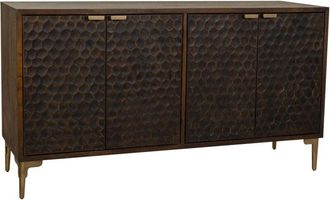 Wanderlust Deco Aparador De Madera Y Metal Marr&oacute;n 165x40x85 Cm