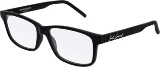 Saint Laurent Rectangle Full Rim Eyeglasses - Black