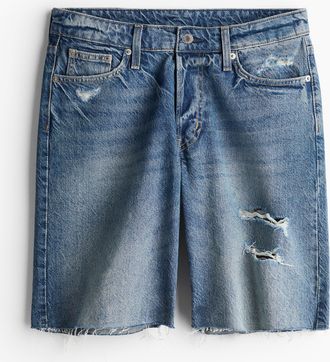 H&M Baggy Low Denim Shorts - Blue