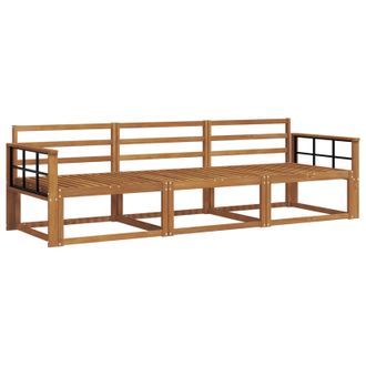 vidaXL Conjunto De Sof&aacute;s De Exterior 3 Pcs Natural Vidaxl
