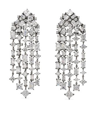 Anabela Chan 18K white gold vermeil/black rhodium vermeil Silver Smoke Cascade earrings