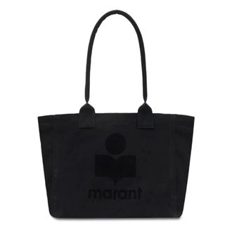 Isabel Marant Tassen, Dames, Zwart, ONE Size, Katoen, Yenky Zipped Bag