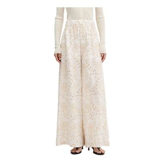 Vicolo Broeken, Dames, Beige, S, Katoen, Palazzo Broek