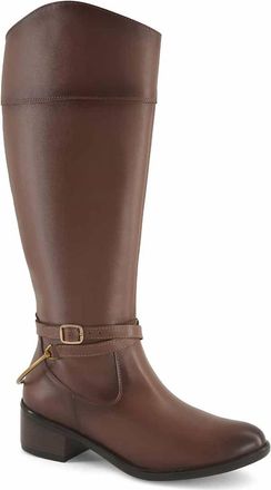 Andrea Womens Leather High Boot In Brown