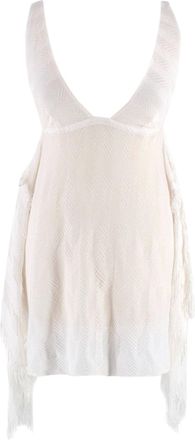 Missoni Mare White Zigzag Woven Draped Top Size XXS