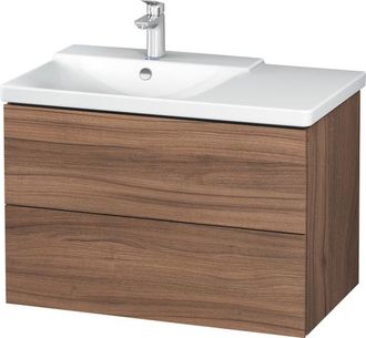Duravit Duravit L-cube Mueble De Pared De 820mm De Ancho, Profundidad 481, 2 Cajones, Cabe p3 Comfort Art&iacute;culo 233385, Cuenca Izquierda, Color: Nogal Natural 