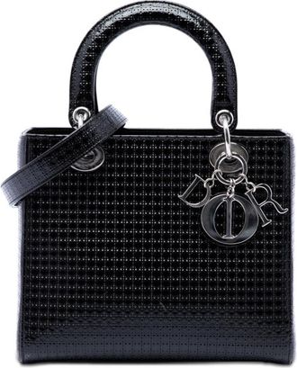 Dior Pre-owned Dior Medium Metallic Patent Microcannage Lady Dior Ladies Q6PGQWPU5ASOIFC2