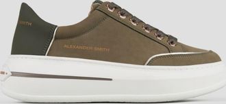 Alexander Smith Lancaster Woman in military green suede and rubberized leather heel