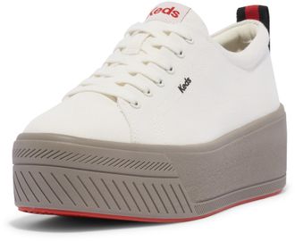 Keds Womens Skyler Lace Up Sneaker, White Heavy Twill, 7.5 UK