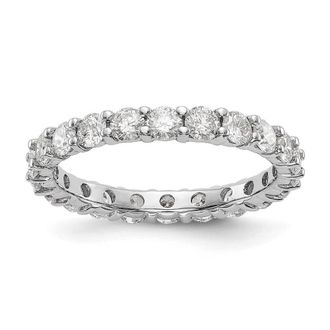 Diamond2Deal 14k Gold 2 Ct Lab Grown Diamond Eternity Band Ring